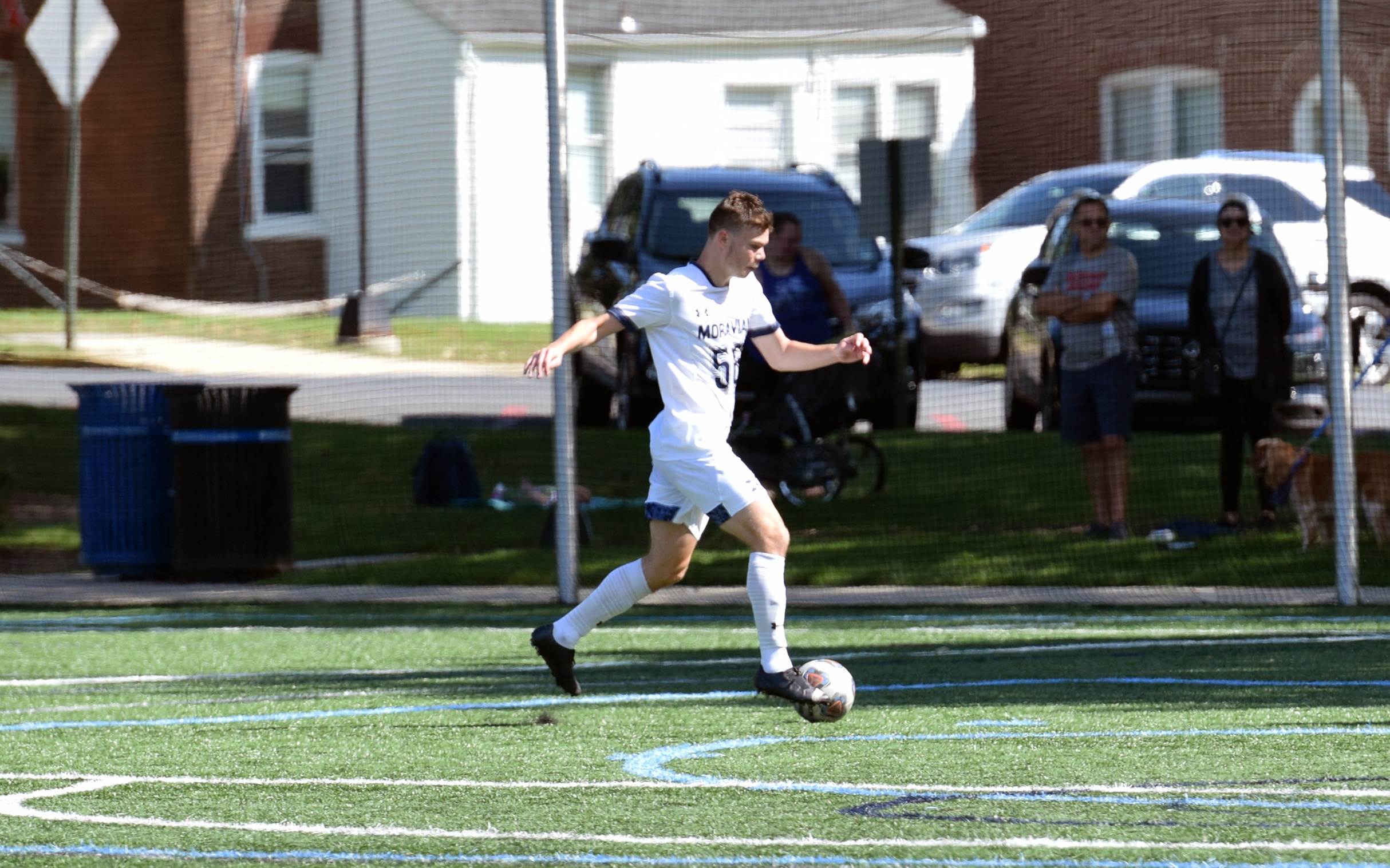 Sophomore Reed Sturza scores game-winning goal in double overtime versus Dickinson College.