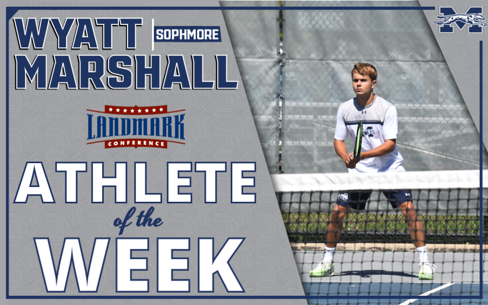 Wyatt Marsall on Hoffman Courts for Landmark Conference Athlete of the Week graphic