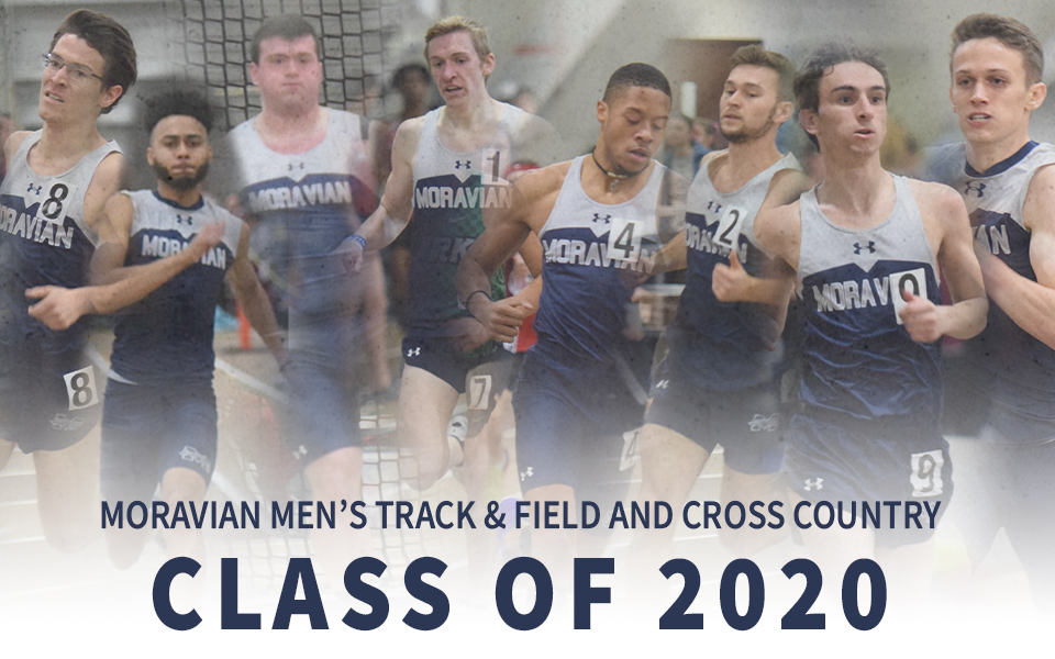 2020 Moravian College men's track & field and cross country seniors.