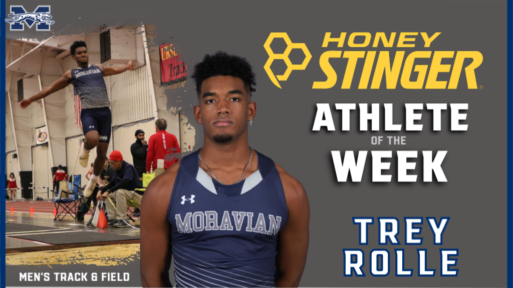 Trey Rolle long jump and head shot for Honey Stinger graphic