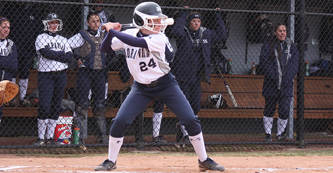 Sergas Collects 100th Career Hit as Softball Sweeps Scranton