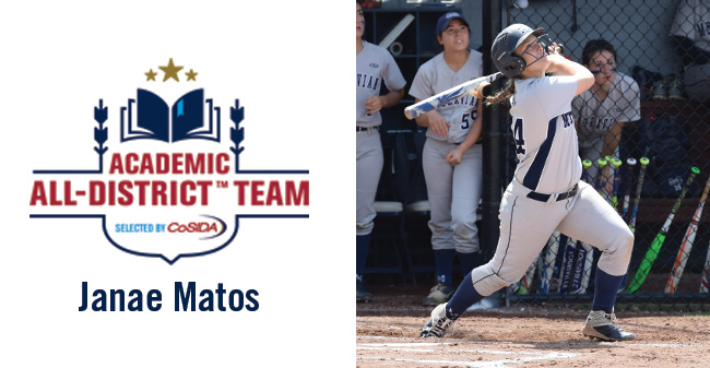 Matos Selected to CoSIDA Academic All-District Team