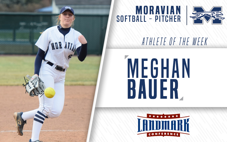 Meghan Bauer named Landmark Conference Softball Pitcher of the Week