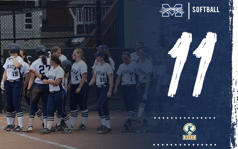 Moravian Softball is 11th in the latest National Fastpitch Coaches Association Division III Top 25 Poll.