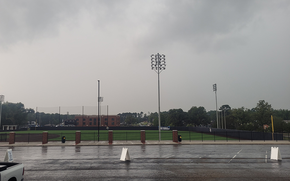 Thunderstorms at East Texas Baptist University.