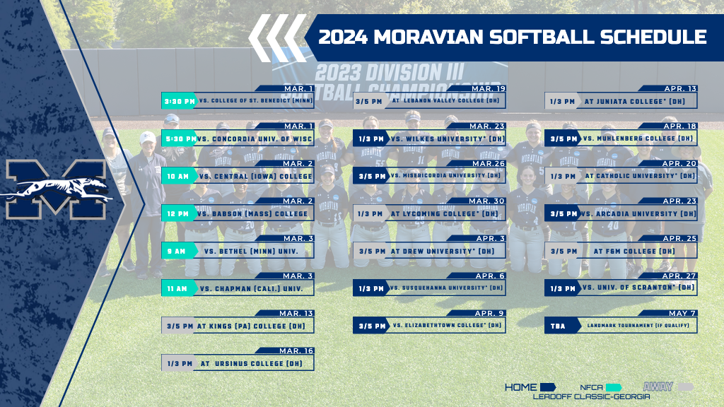 2024 softball schedule over team photo