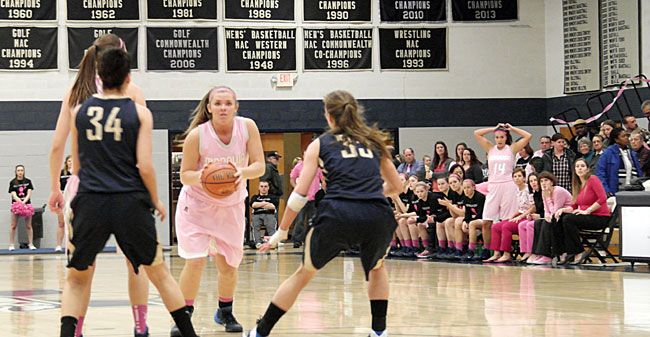 Eagles top Hounds by tip of their beak, 56-53, in Pink Out Game
