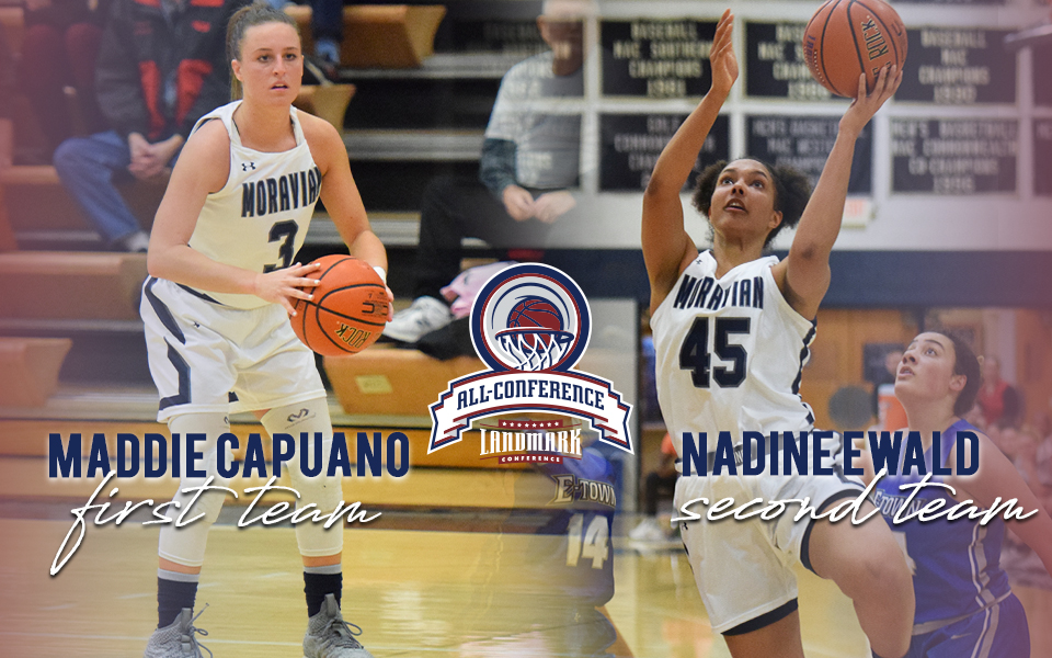 Maddie Capuano and Nadine Ewald named to the 2019-20 Landmark Women's Basketball All-Conference Squads