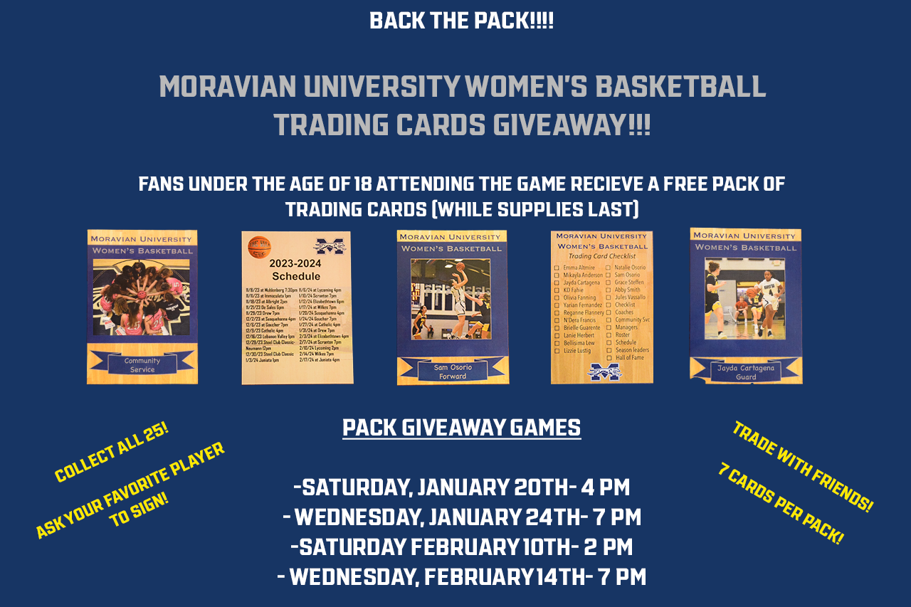 Women's Basketball trading card giveaway graphic