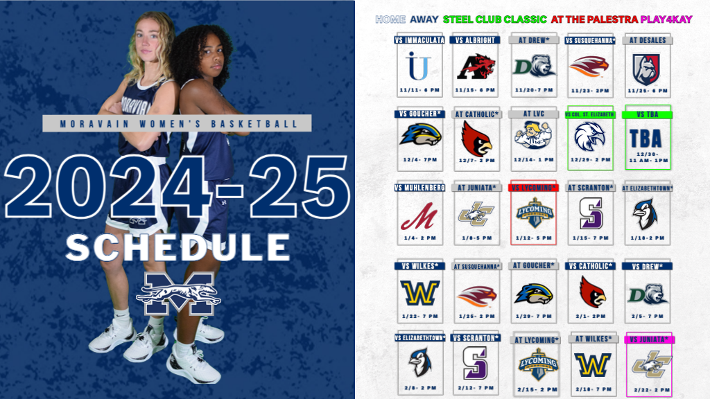 Women's basketball schedule graphic