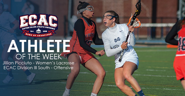 Picciuto Named Corvias ECAC Division III South Women's Lacrosse Offensive Athlete of the Week
