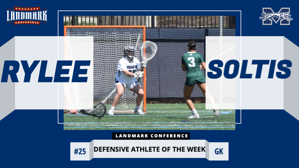 Rylee Soltis in goal for Landmark Athlete of the Week graphic