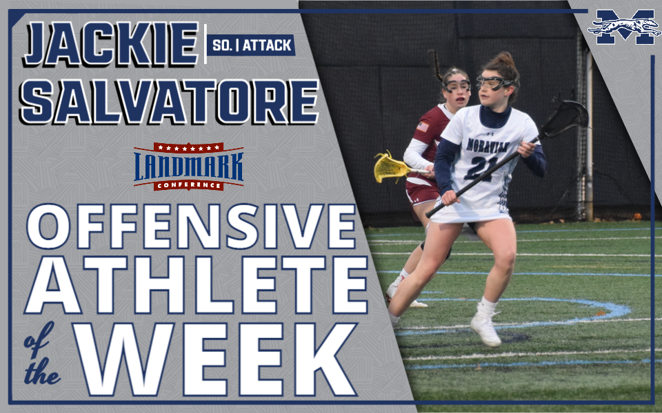 Jackie Salvatore in action for Landmark Athlete of the Week graphic