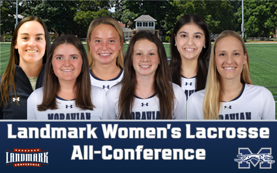 head shots of women's lacrosse Landmark All-Conference honorees.