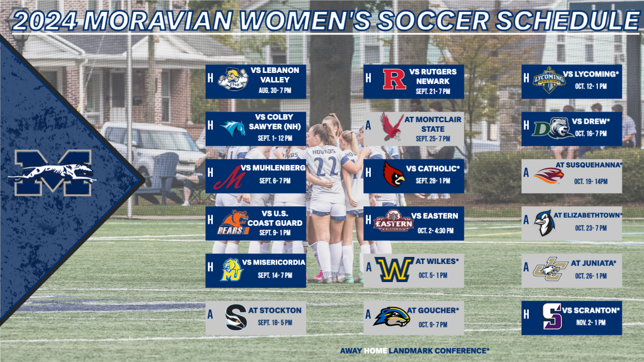 2024 schedule graphic over huddle