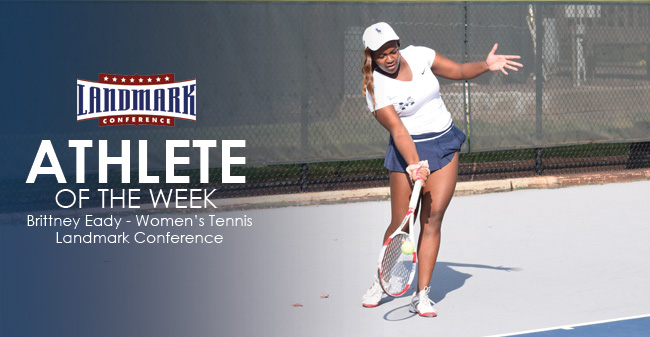 Eady Selected as Landmark Conference Women's Tennis Athlete of the Week