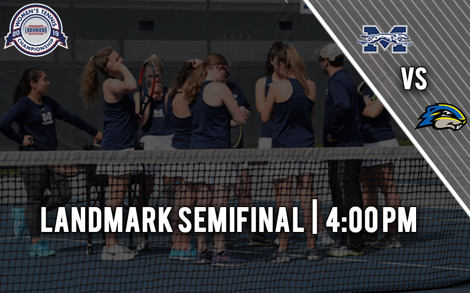 Women's tennis hosting Goucher College in Landmark Conference Semifinal on May 1.