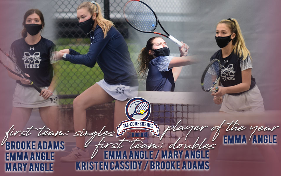 Kristen Cassidy, Mary Angle, Emma Angle and Brooke Adams named to Landmark Women's Tennis All-Conference teams.
