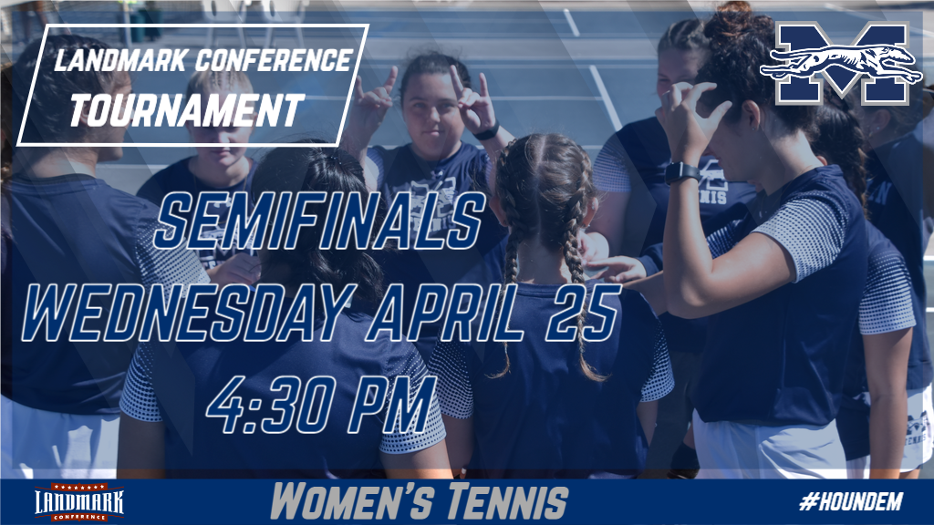 Women's tennis graphic for landmark conference semifinal