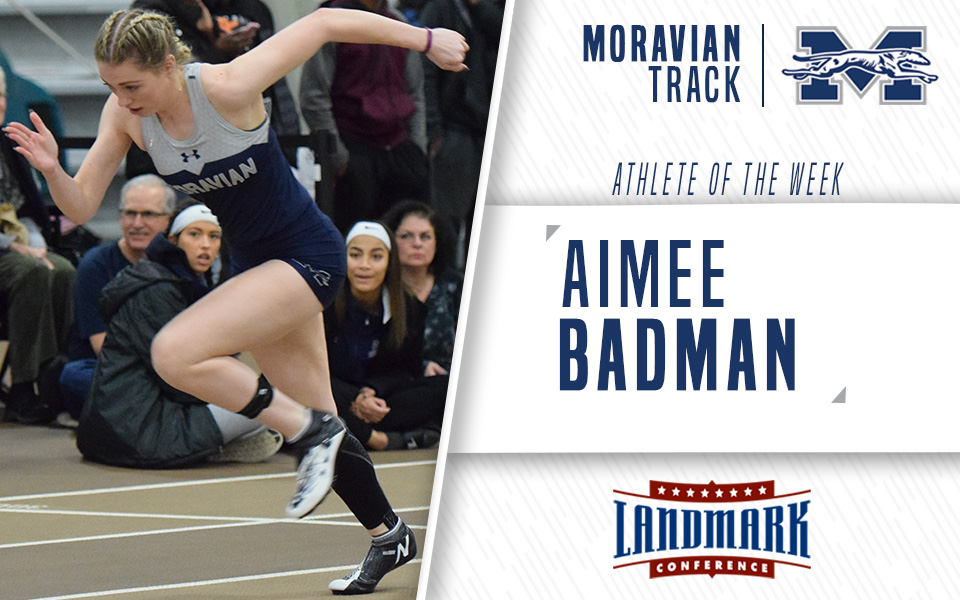 Aimee Badman honored as Landmark Conference Women's Track Athlete of the Week