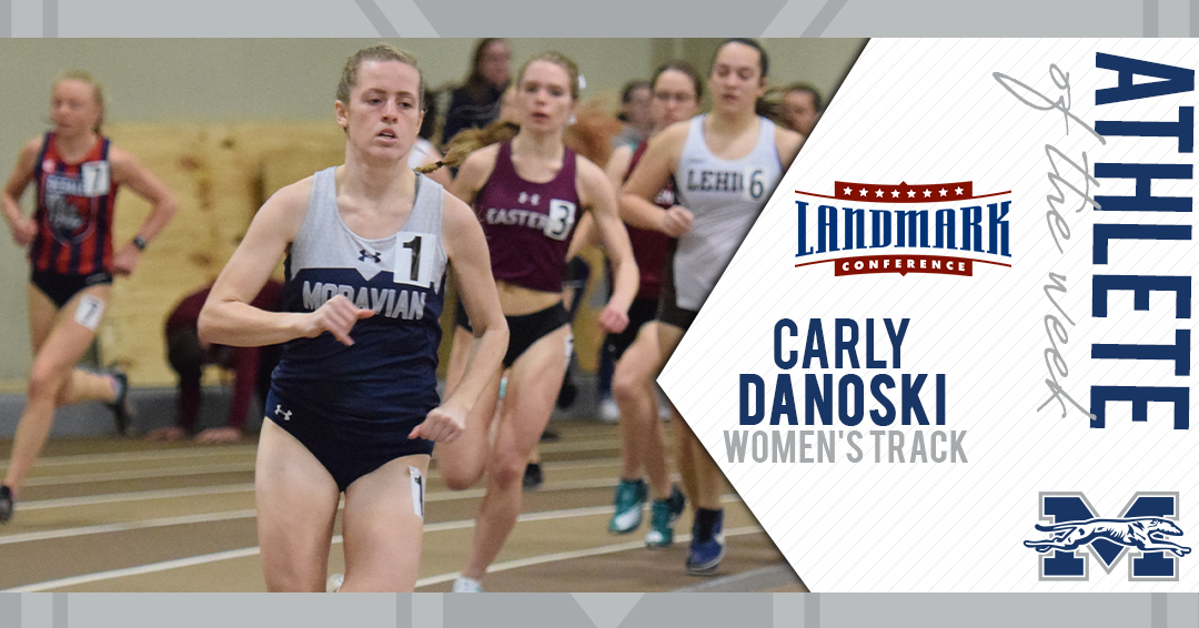 Carly Danoski honored as Landmark Conference Women's Track Athlete of the Week.