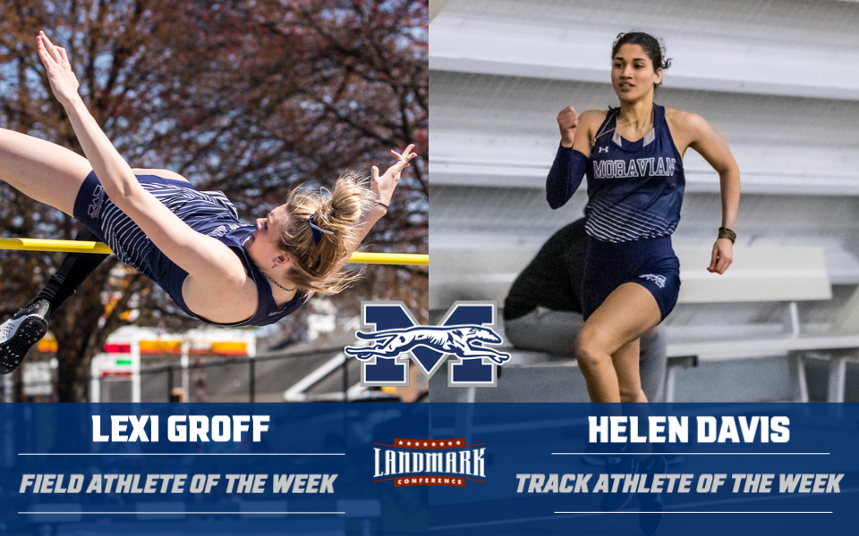 Lexi Groff and Helen Davis in action for weekly Landmark Conference honors