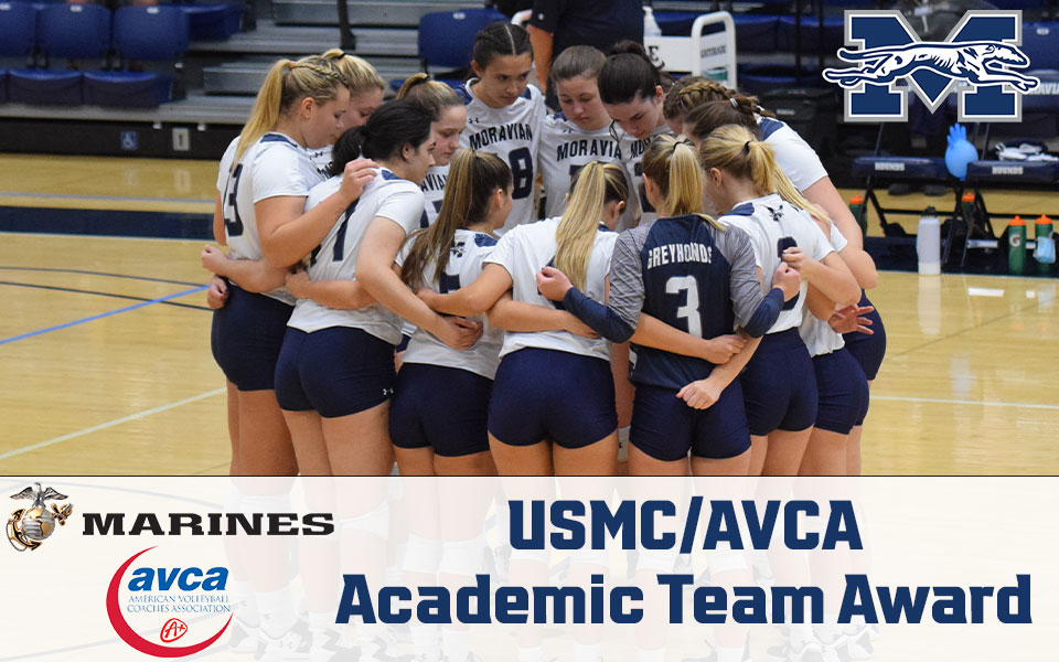 Moravian Volleyball receives USMC/AVCA Team Academic Award