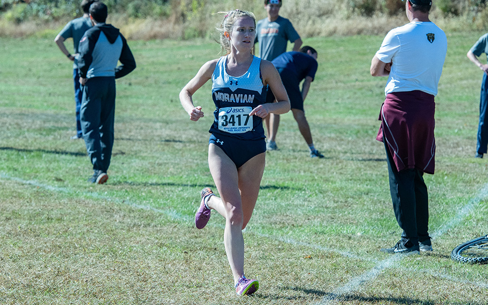 Junior Natalie Novotni competes in the Paul Short Run at Lehigh University.