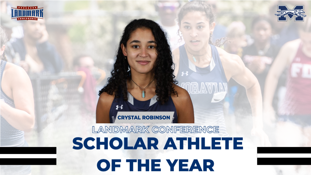 Crystal Robinson graphic Landmark Conference Scholar-athlete of the year